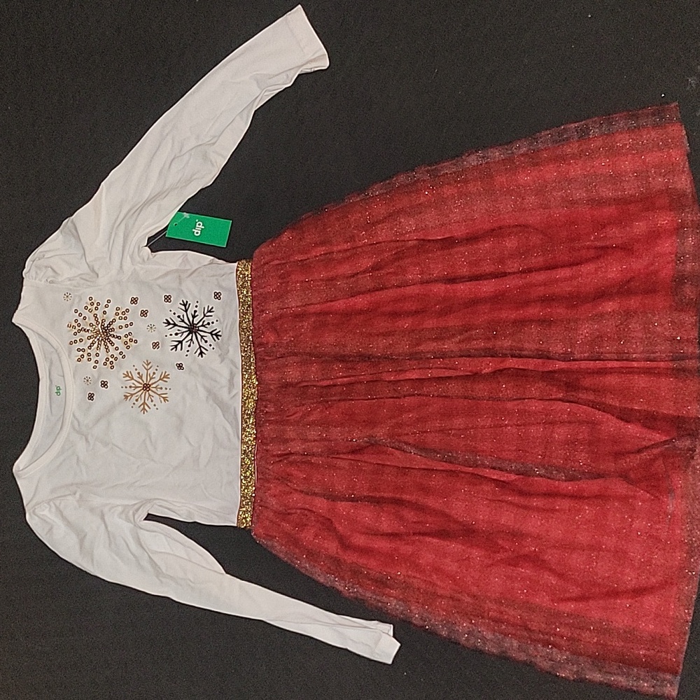 🆕️Holiday Cozy Cabin girl dress Red Long Sleeve